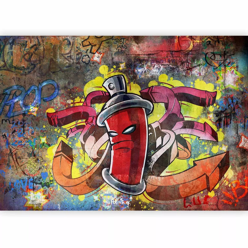 Wall Murals youth room with graffiti and red balloon, 60548g-art