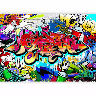 Wall Murals with street graffiti in red - 60763 - a better choice for G-ART