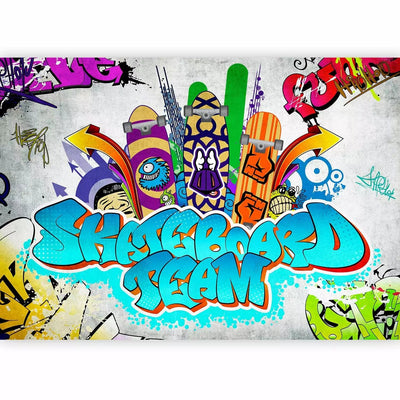 Wall Murals with graffiti youth with skateboarding theme, 60610g-art