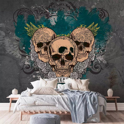 Wall Murals with graffiti -skiup gray -60605 G -art