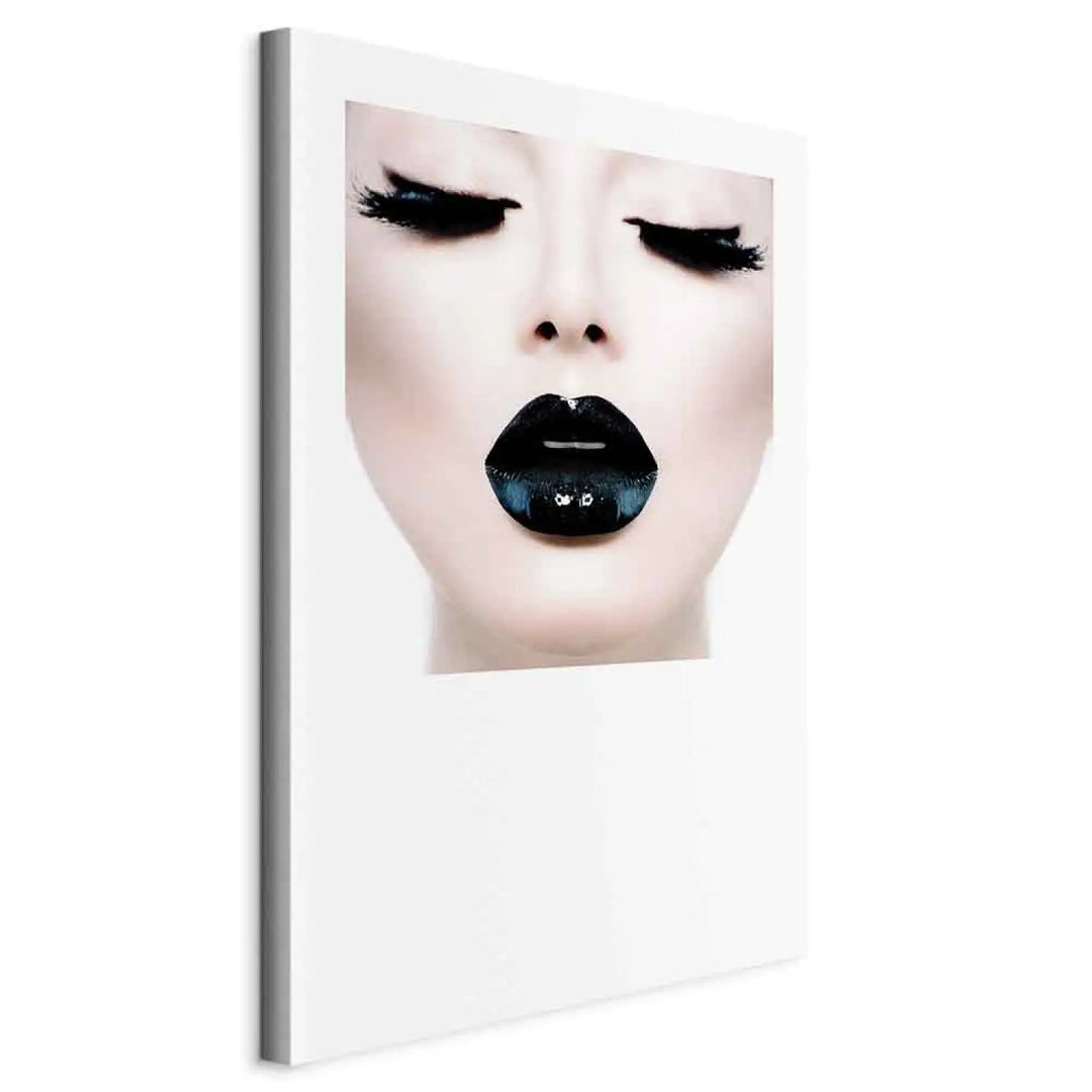Canvas-taulut Mustat huulet (x 1)