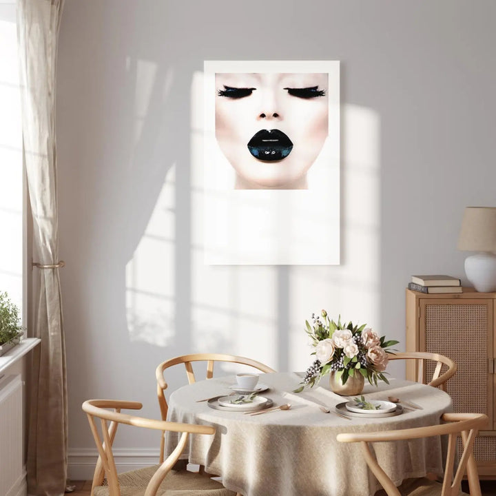 Canvas-taulut Mustat huulet (x 1)