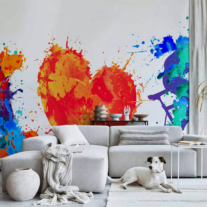 Fototapetai - Dviratininkas ir širdis, 150975