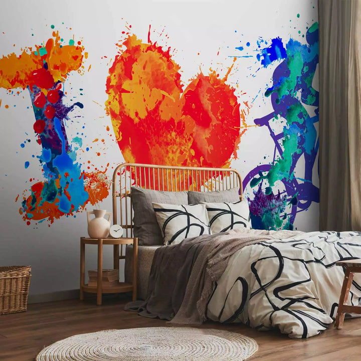 Fototapetai - Dviratininkas ir širdis, 150975