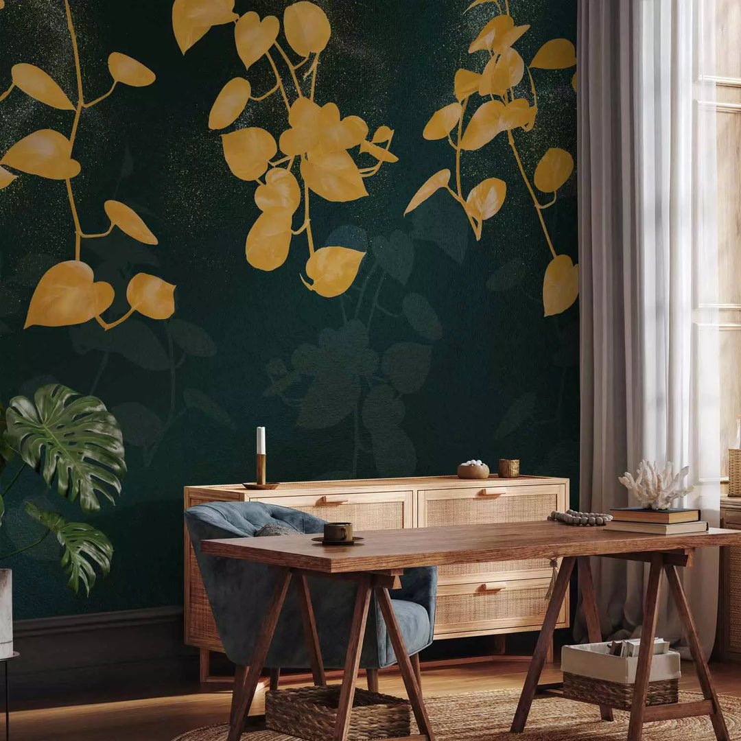 Fototapetes - Mākslinieciski augi, kas mirdz gaismas starojumā, 151284