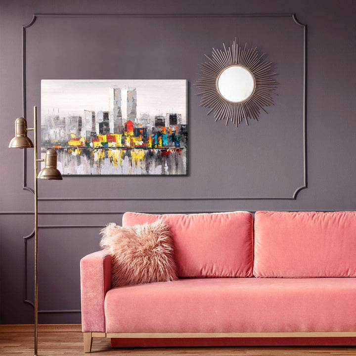 Kanva - Abstrakta glezna Ņujorkas pilsēta, N-868 X-ART
