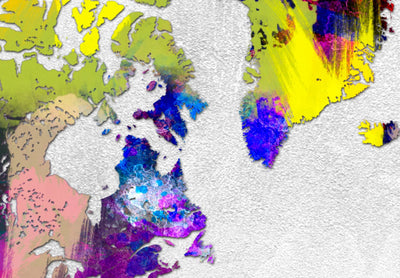 Kanva - abstrakta pasaules karte, Krāsainā revolūcija, 94549, (x1) G-ART.