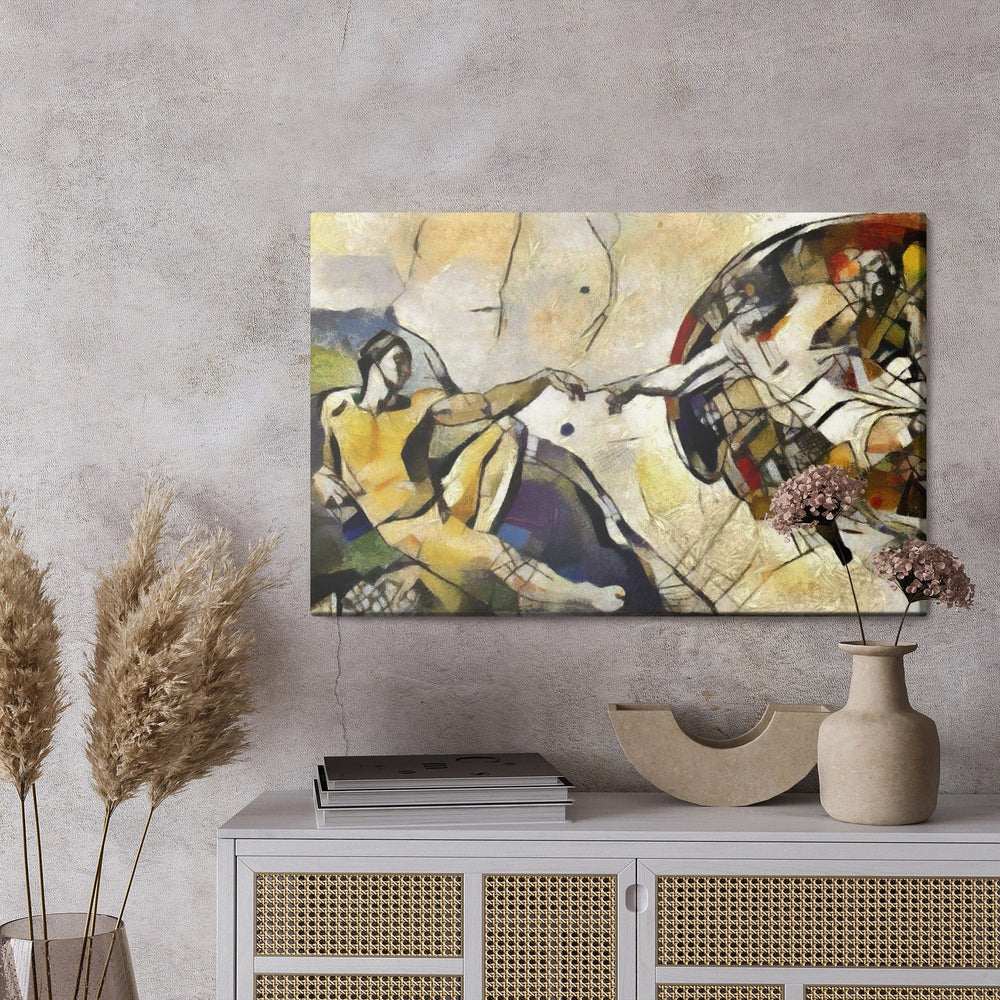 Kanva - Ādama radīšana Pablo Pikaso stilā, N-1150 X-ART