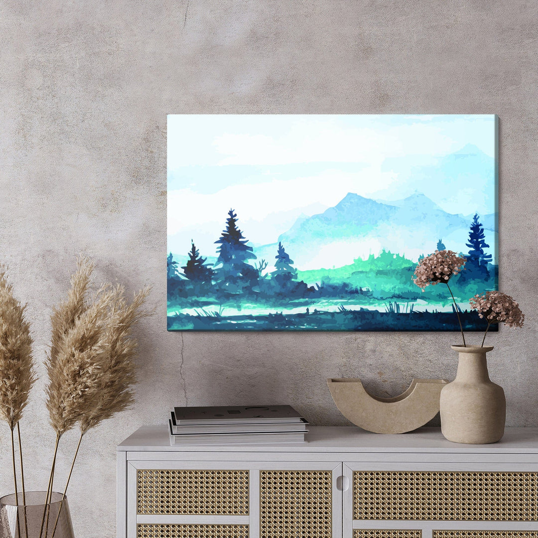 Kanva - Akvareļa kalnu ainava, N-1037 X-ART