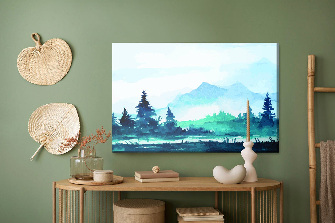 Kanva - Akvareļa kalnu ainava, N-1037 X-ART