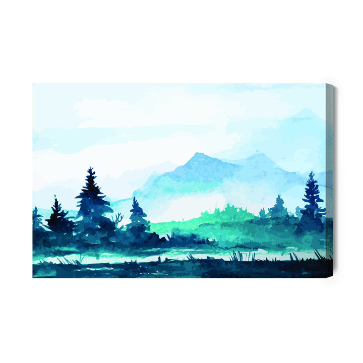 Kanva - Akvareļa kalnu ainava, N-1037 X-ART