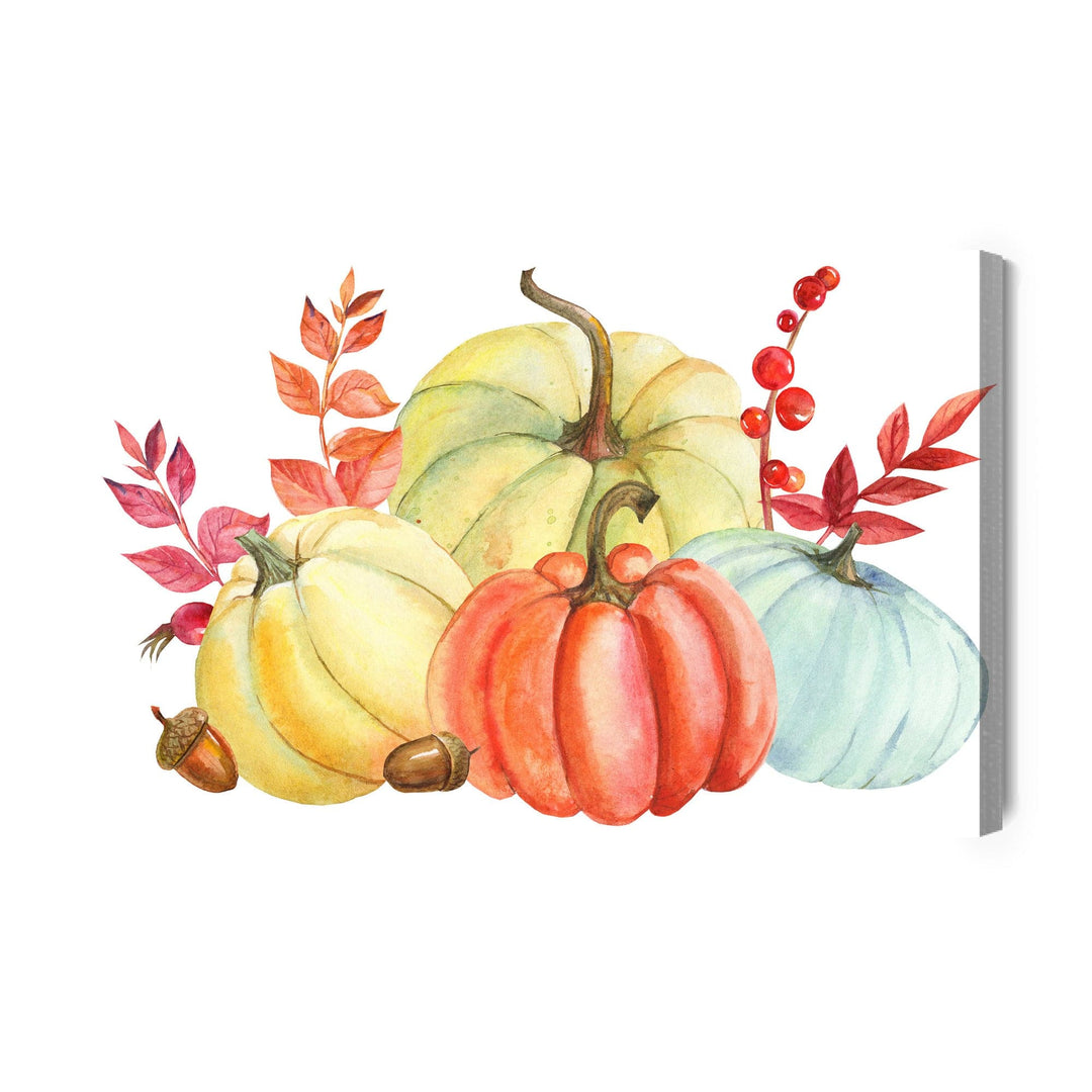 Kanva - Akvareļos gleznoti ķirbji, N-679 X-ART