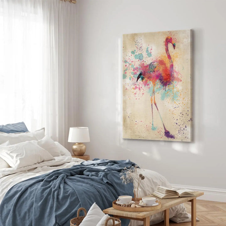 Canva Watercolor flamingo (x 1)