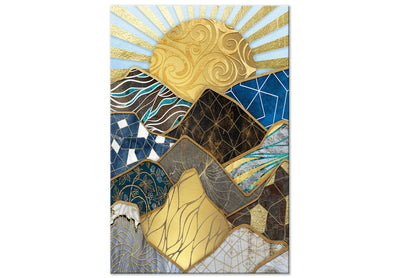 Kanva ar abstrakciju: kalniem un saulrietu - Burvīgā zeme (x 1), 128347 G-ART.