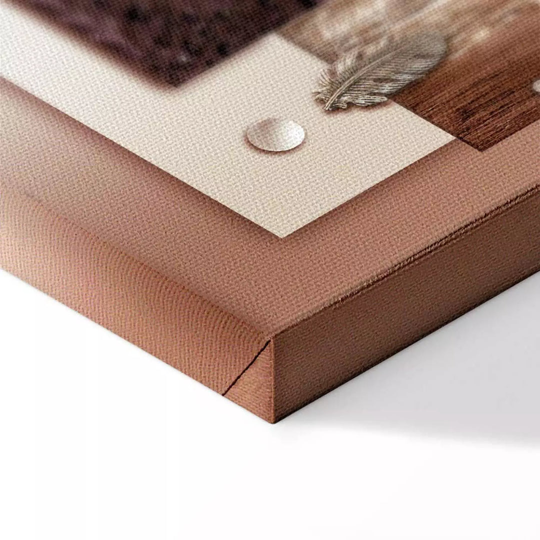 Kanva ar abstrakciju - Simetrijas elegance, brunā krāsā ART XL