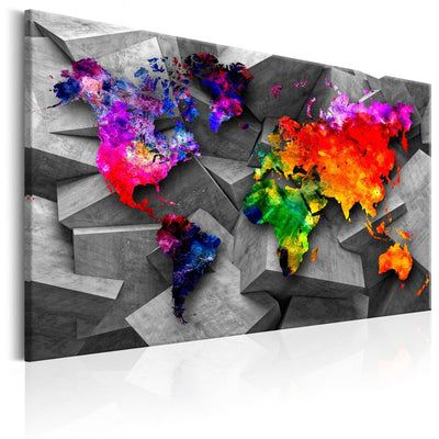 Kanva ar abstrakta karti uz 3d fona - Kubiskā pasaule, 93805m (x1) G-ART.