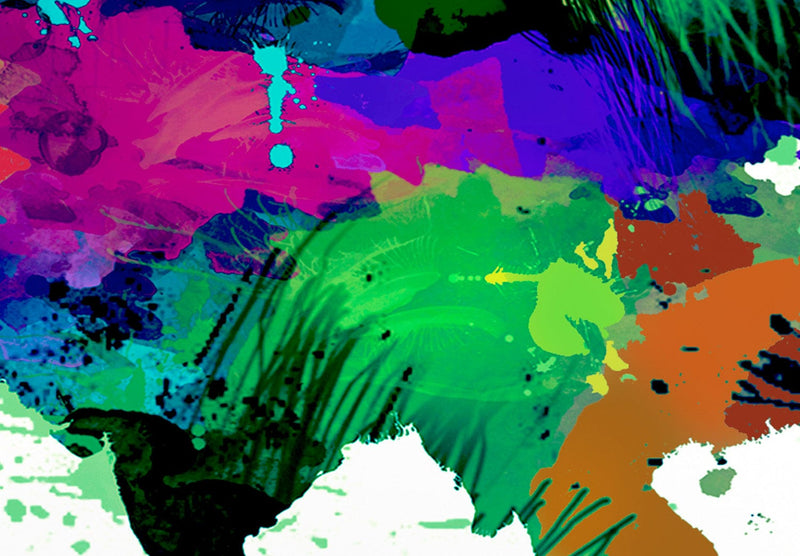 Kanva ar abstrakta pasaules karti - Krāsains haoss, (x5), 105173 G-ART