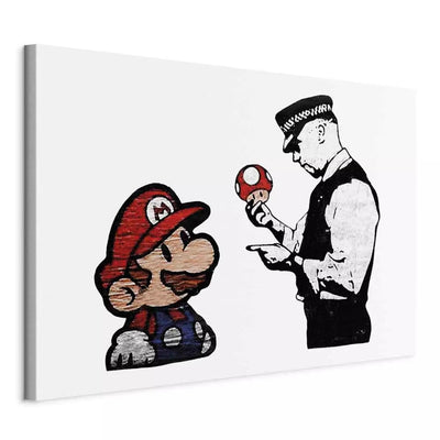 Glezna ar Banksy grafiti - Mario un policists, (x 1), 132434 G-ART