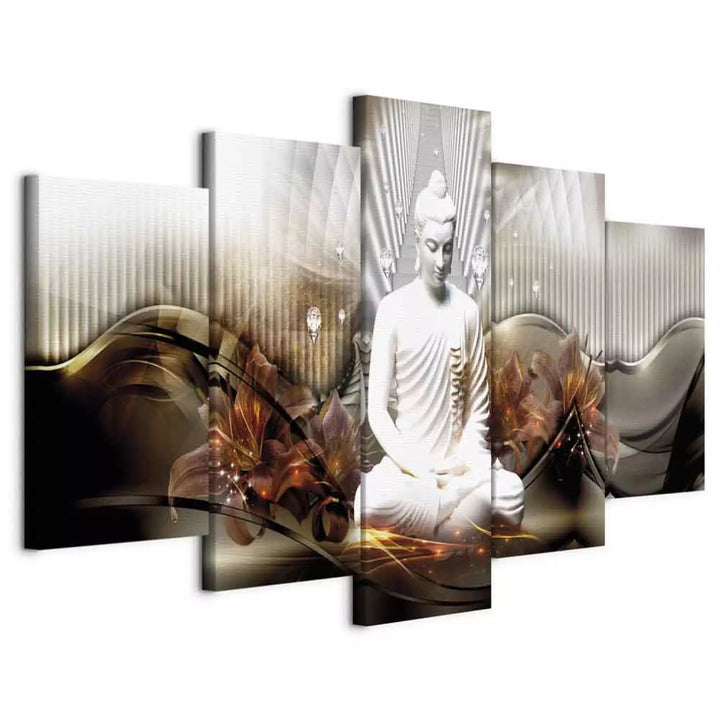 Glezna ar Budu brūnos toņos - Kristāla miers, (x5), 91095 ART XL