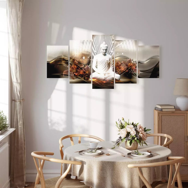 Glezna ar Budu brūnos toņos - Kristāla miers, (x5), 91095 ART XL