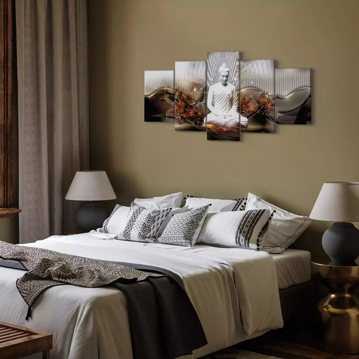 Glezna ar Budu brūnos toņos - Kristāla miers, (x5), 91095 ART XL