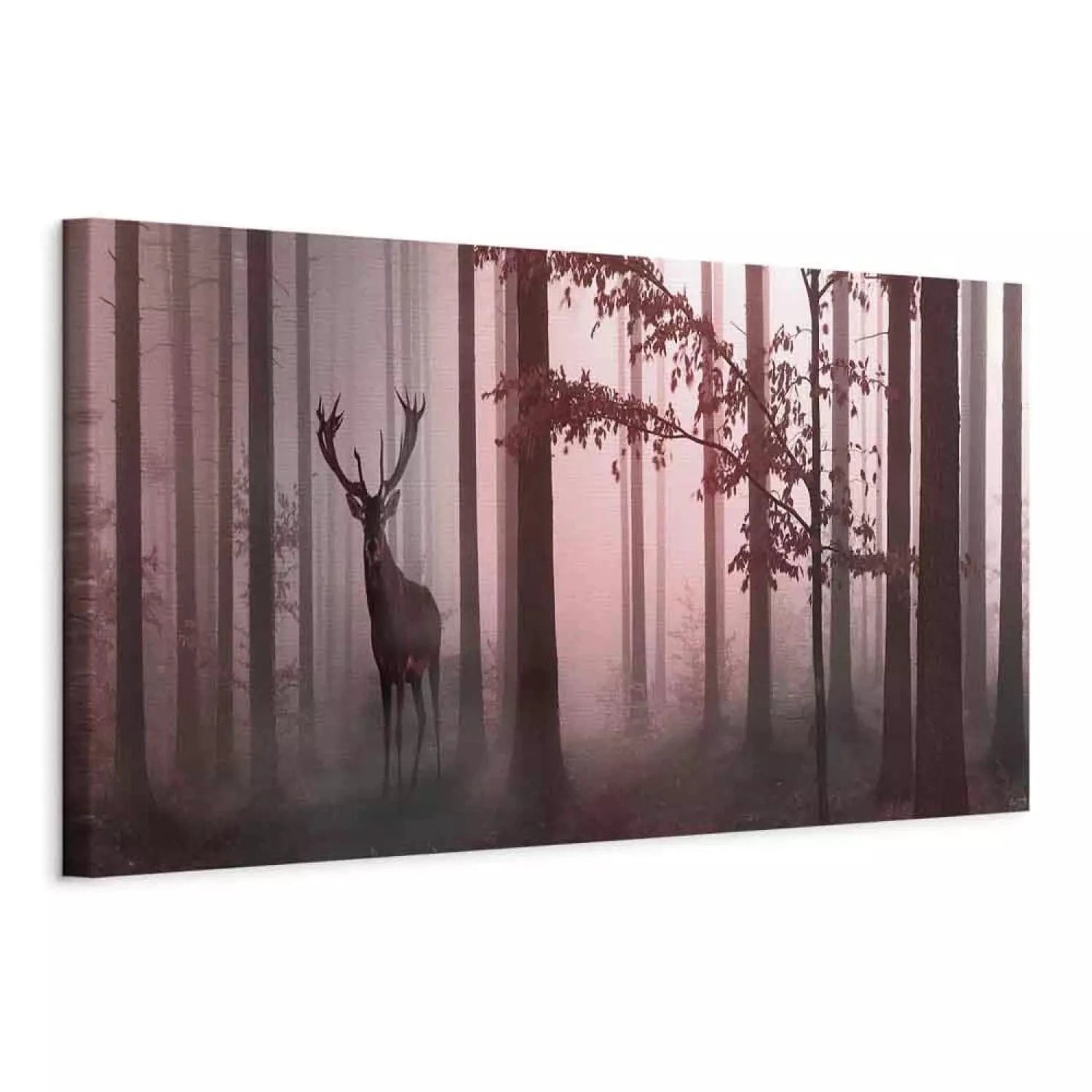 Kanva ar dabu - Rīts mežā (rozā toņos), 149980 - romantiska ART XL