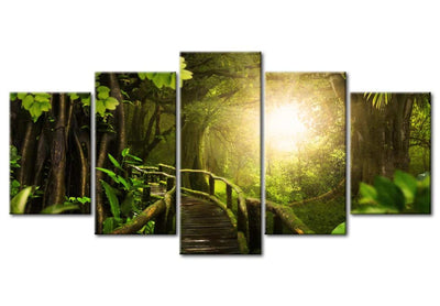 Kanva ar dabu zaļā krāsā - Maģiskie džungļi, (x5), 92632 G-ART.