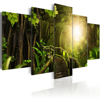 Kanva ar dabu zaļā krāsā - Maģiskie džungļi, (x5), 92632 G-ART.