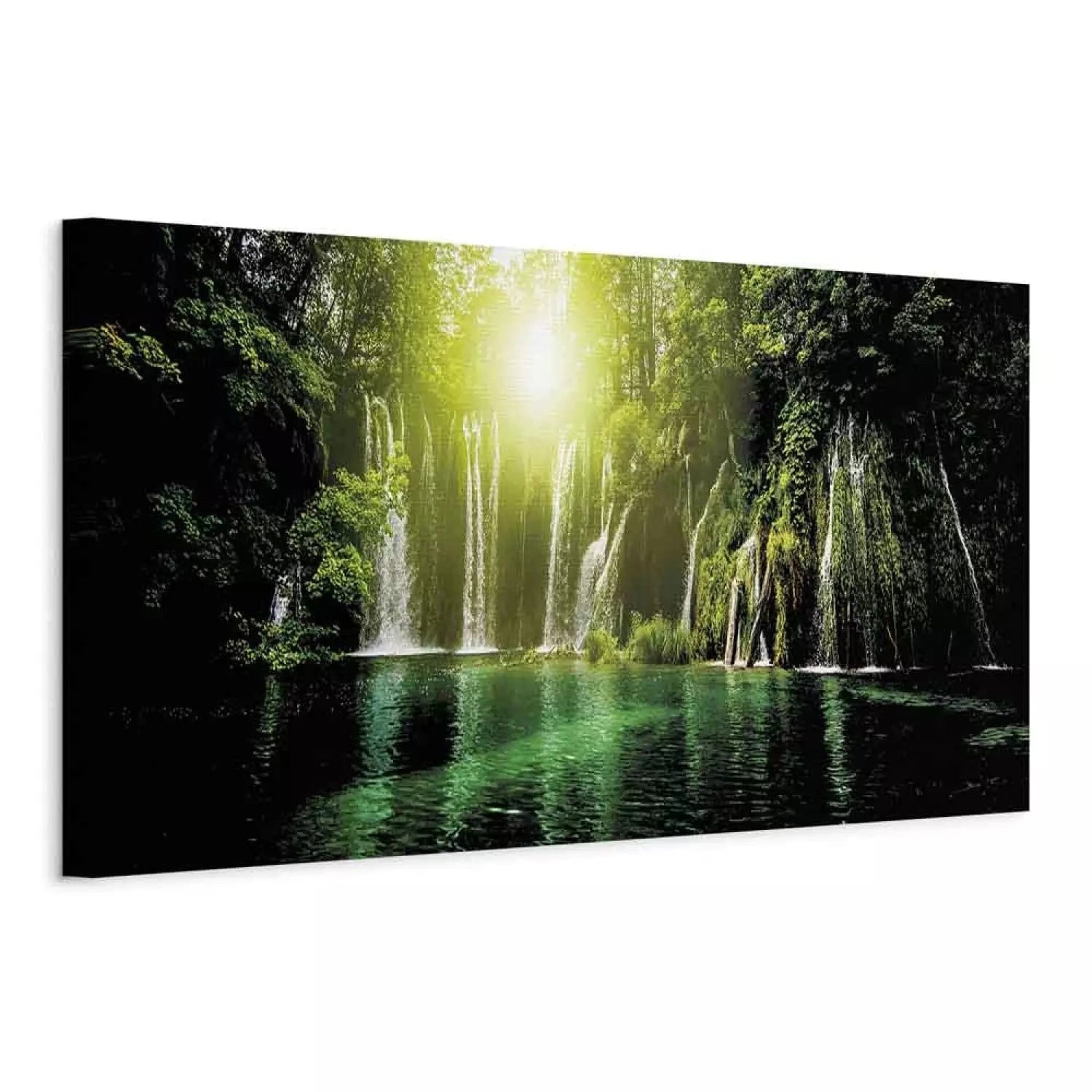 Kanva ar dabu zaļā krāsā - Smaragda dārgumi - glezna no 1 daļas G-ART