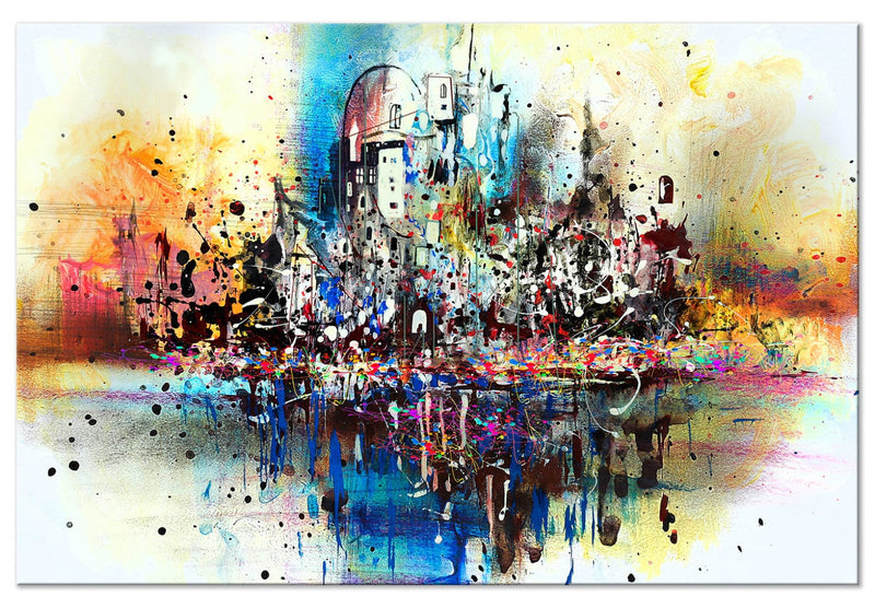 Kanva ar daudzkrāsainu abstrakciju - Brīvdienu skice, 130434 (x 1) G-ART