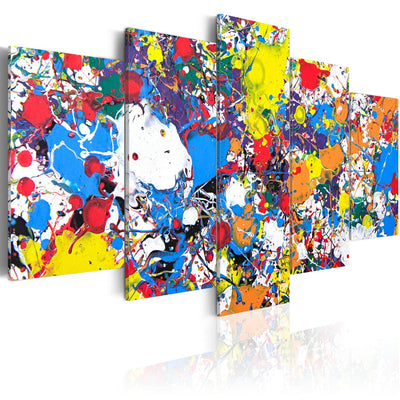 Glezna ar daudzkrāsainu abstrakciju - Krāsaina iztēle, (x5), 92012 Tapetenshop.lv