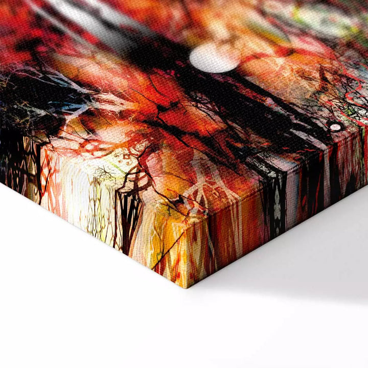 Ekspresīva Glezna "Mākslinieciskais Haoss" – Sarkana Abstrakcija ART XL