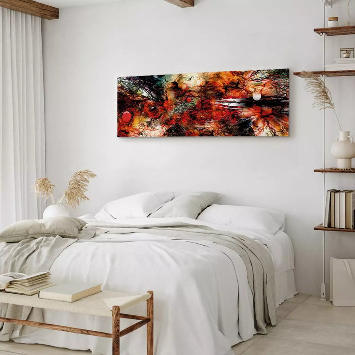 Ekspresīva Glezna "Mākslinieciskais Haoss" – Sarkana Abstrakcija ART XL