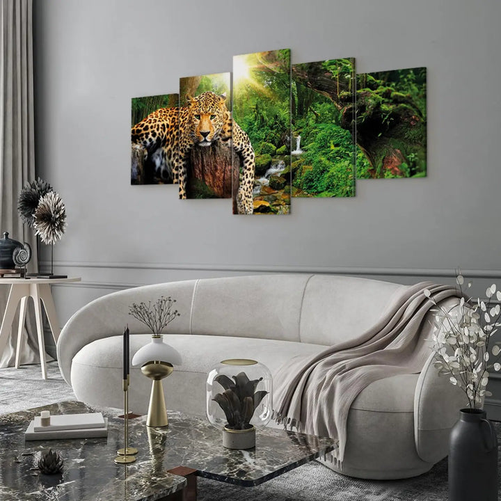 Glezna ar leopardu mežā - Relaksācija, 92275, (x5) ART XL