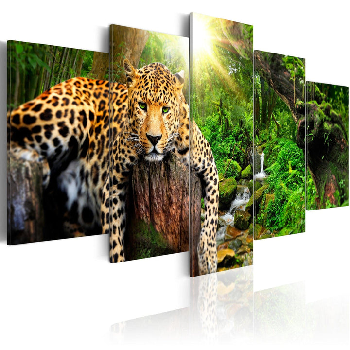 Glezna ar leopardu mežā - Relaksācija, 92275, (x5) G-ART.