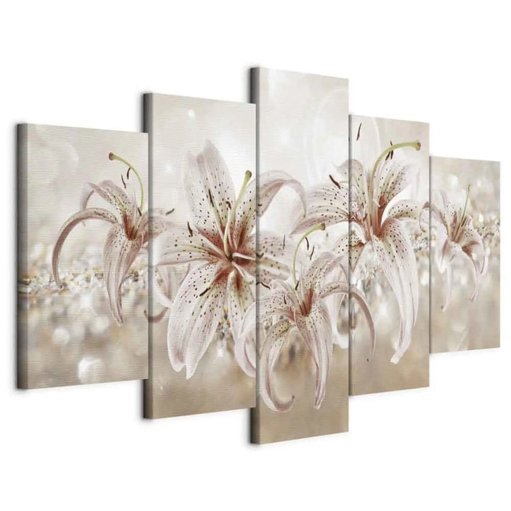 Glezna ar lilijām uz eleganta fona - Maiguma mūzika, 91218, (x5) ART XL