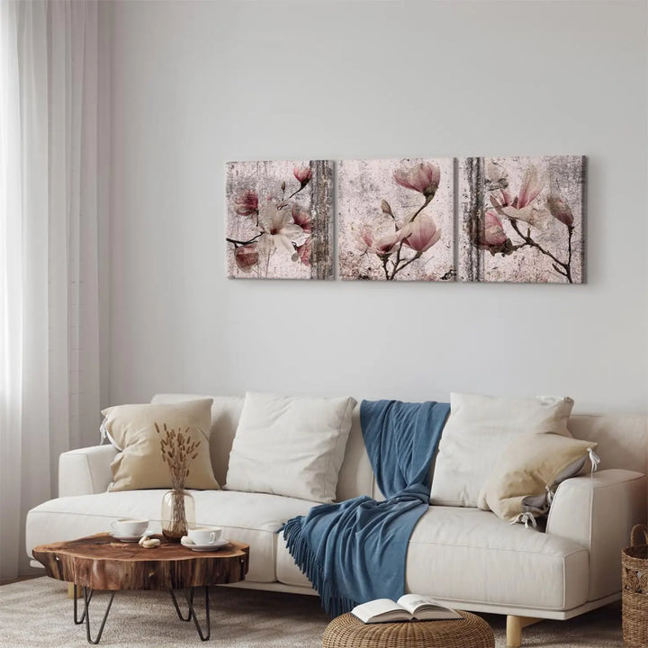 Glena ar magnoliju rozā toņos - Liriskās magnolijas (3 daļās) ART XL