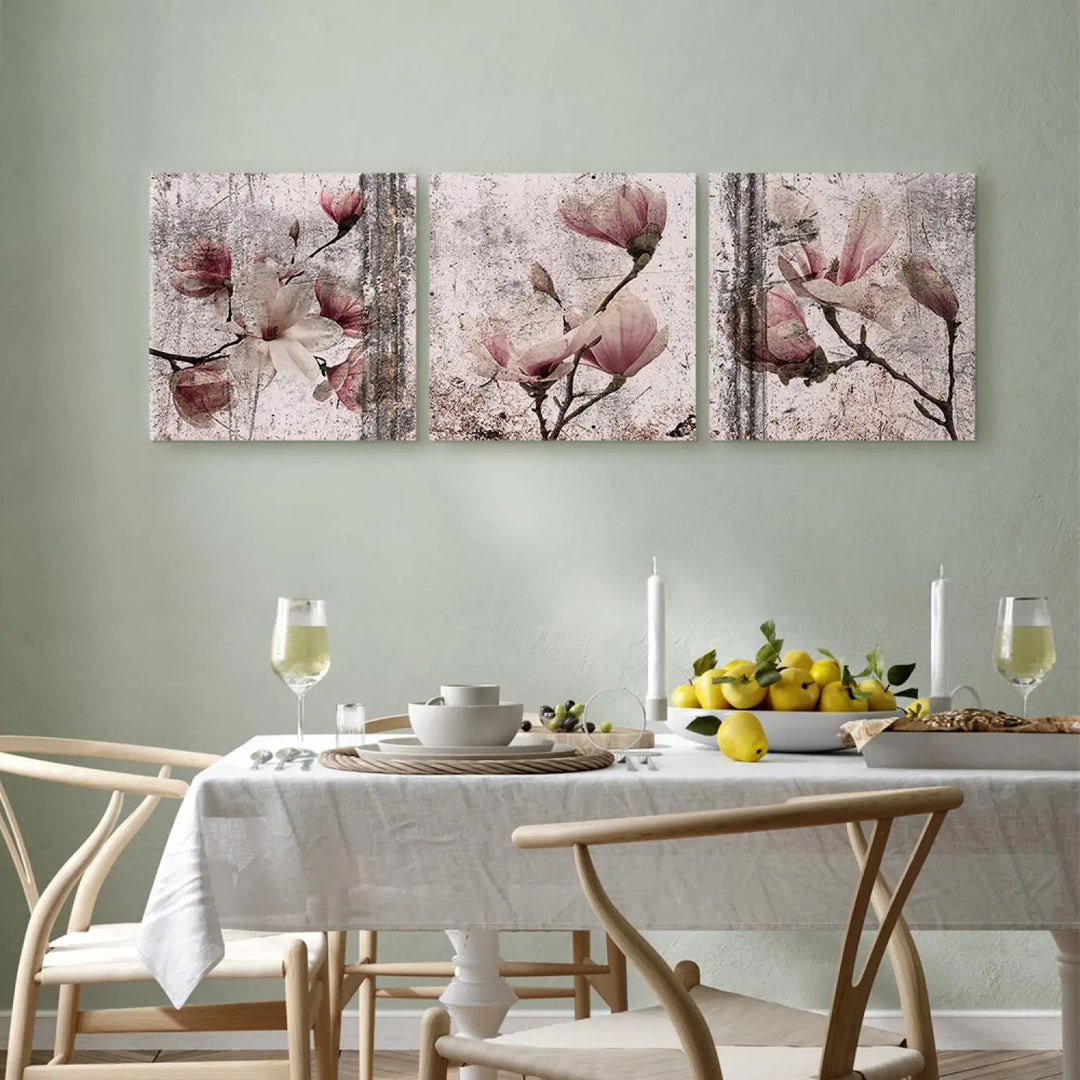 Glena ar magnoliju rozā toņos - Liriskās magnolijas (3 daļās) ART XL