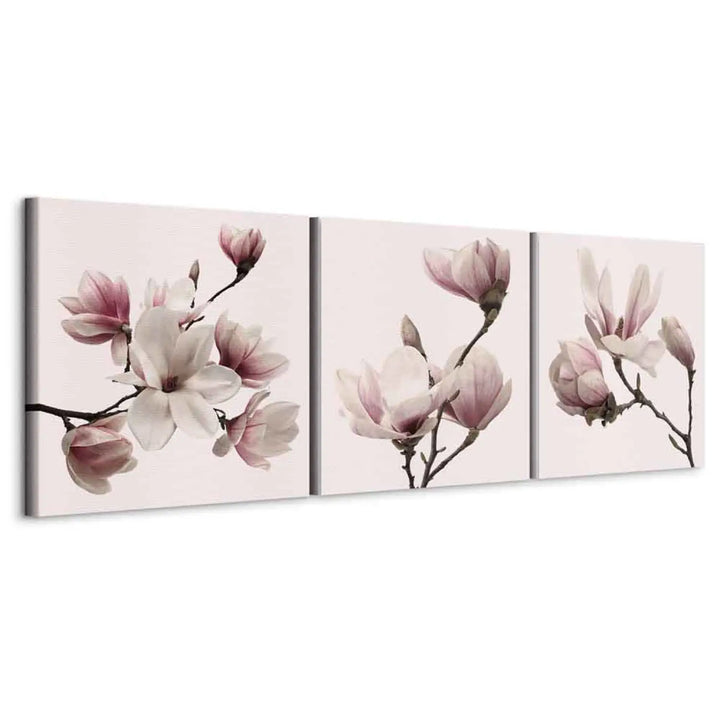 Glezna ar magnoliju uz rozā fona, (3 daļās), 122780 ART XL