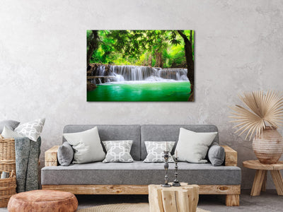 Glezna ar mierīgu dabas ainavu - Kanjanaburi ūdenskritums (x 1), 128838 Tapetenshop.lv.