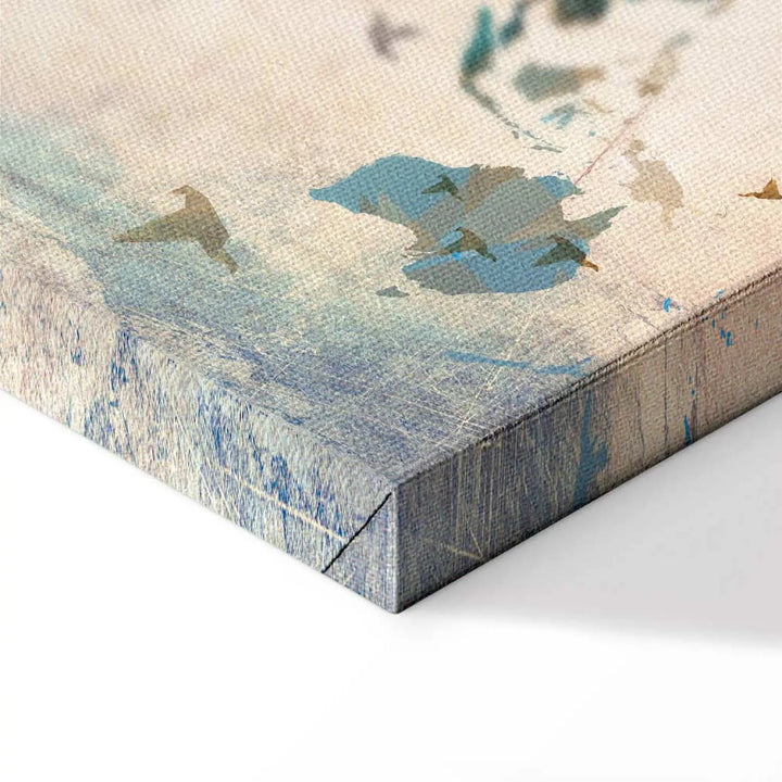 Glezna ar abstrakta pasaules karti gaišos toņos, (triptihs) ART XL