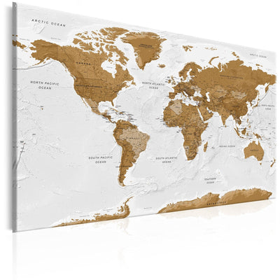 Glezna ar pasaules karti uz gaiši pelēka fona, 94573 (x1) Tapetenshop.lv.