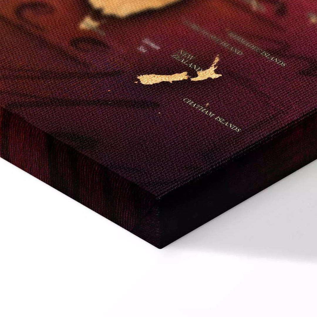 Glezna ar pasaules karti vintāžas stilā - Dzintara ceļojumi, 91866 ART XL