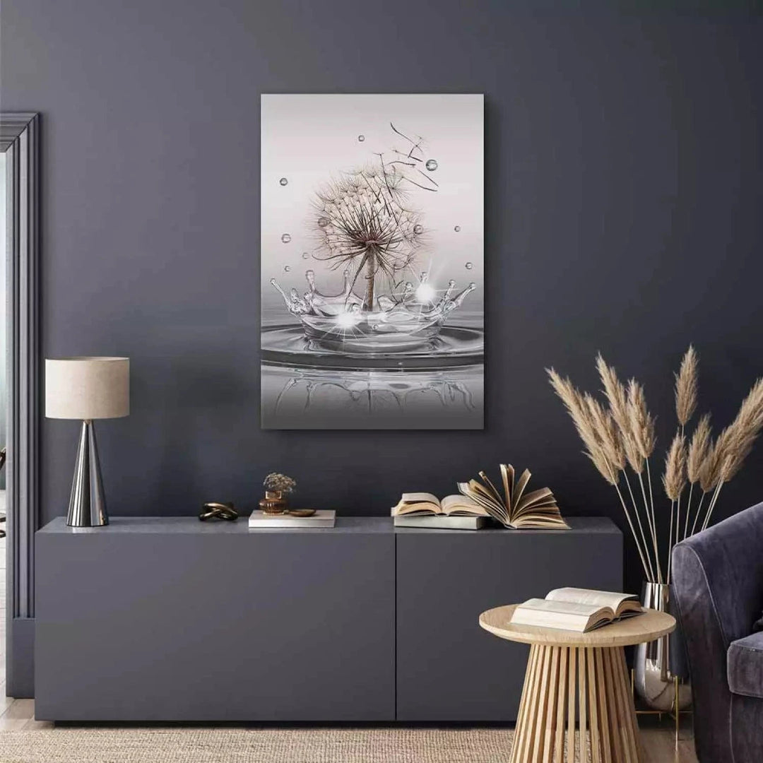 Kanva ar pienenēm pelēkos toņos - Vēja pilieni, (x 1), 132108 G-ART