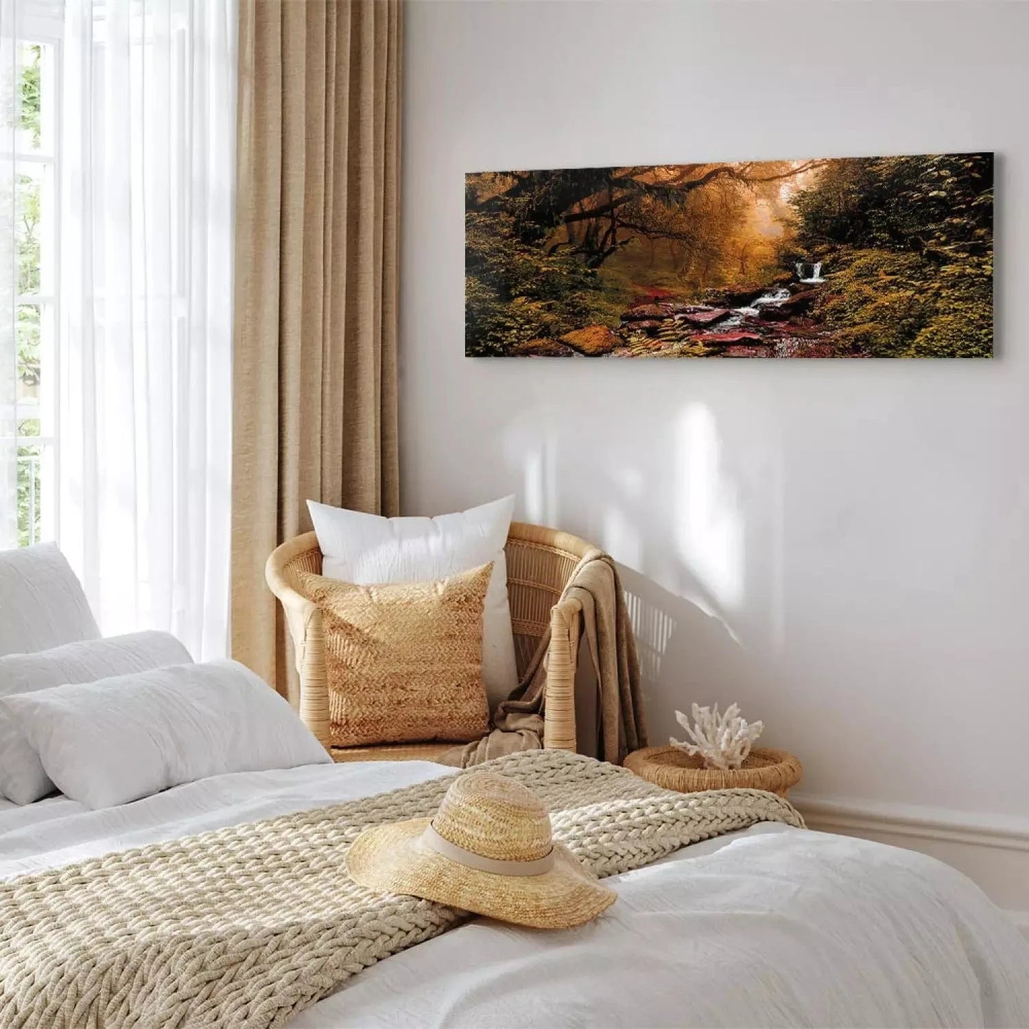 Kanva ar rudens dabu - Maģiskais rudens, (x 1) - uz koka rāmja G-ART