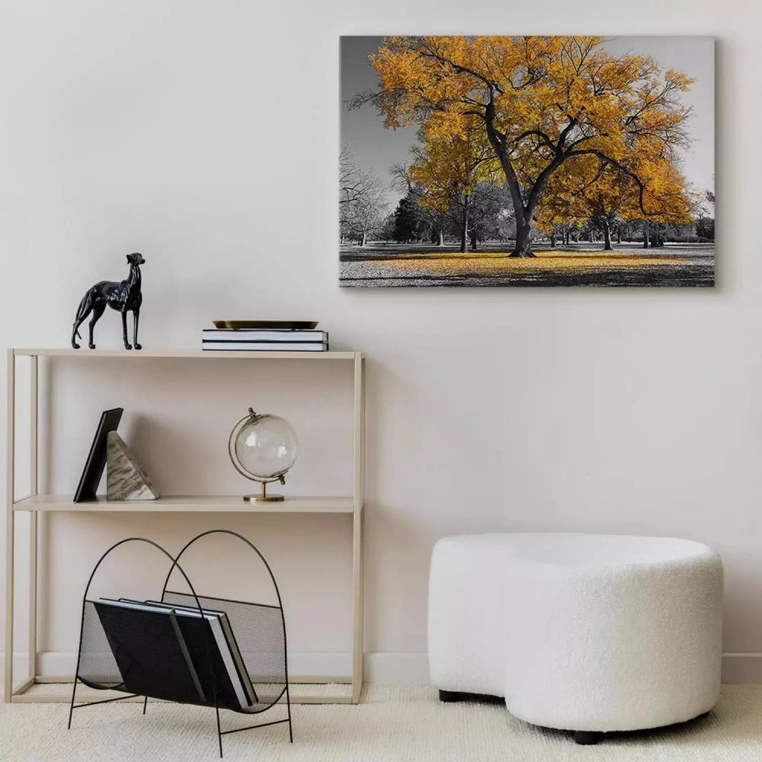 Kanva ar rudens skatu - Rudens parkā, (x 1), dzeltenos toņos G-ART