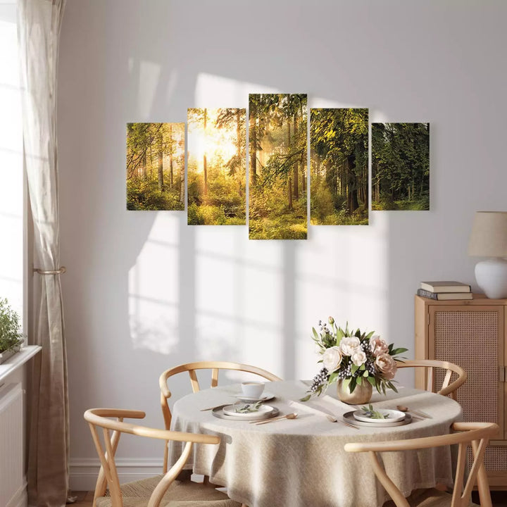 Glezna ar saulainu mežu - Meža burvība - 91573, (x5) ART XL