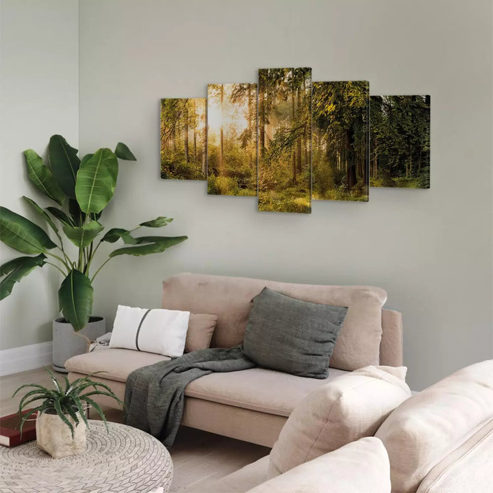 Glezna ar saulainu mežu - Meža burvība - 91573, (x5) ART XL