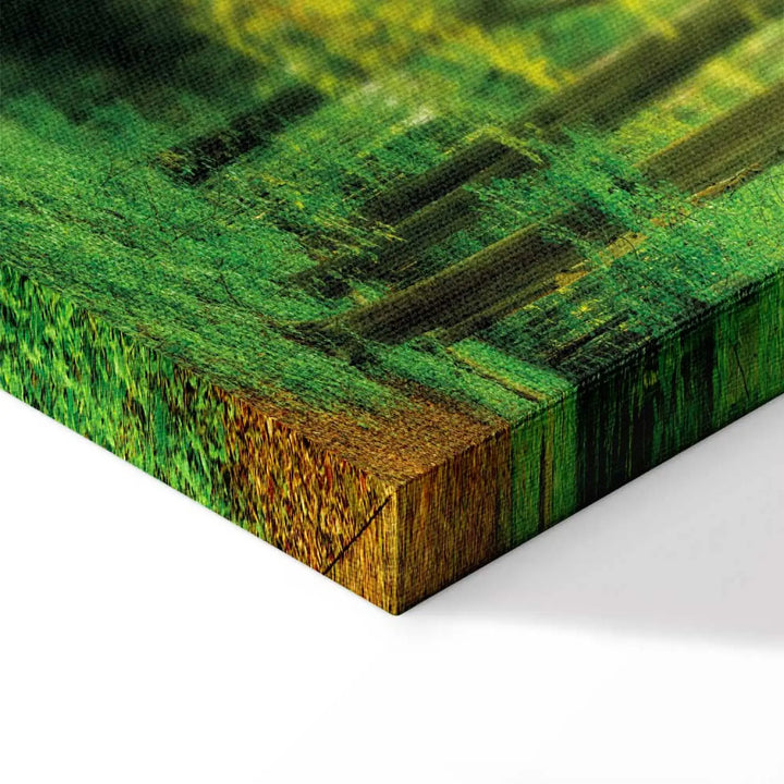 Glezna ar saulainu mežu zaļā krāsā - Meža pasaka, (x5), 94220 ART XL