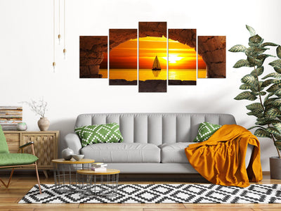 Kanva ar saulrietu - Pasaules mala, (x 5), 129143 G-ART.